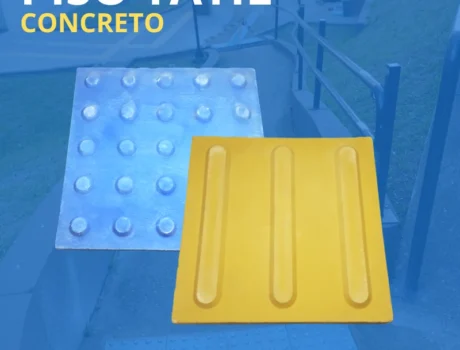 Piso Tátil Ladrilho de Concreto