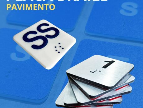 PLACA BRAILLE DE ANDAR