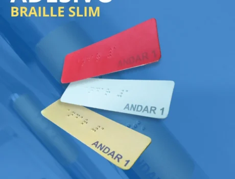 Braille Slim – Placa Adesivo para Corrimão