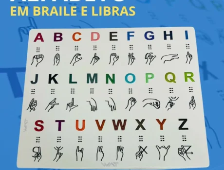 Alfabeto em Braille e Libras