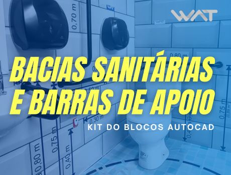 bacias sanitárias e barras de apoio blocos autocad