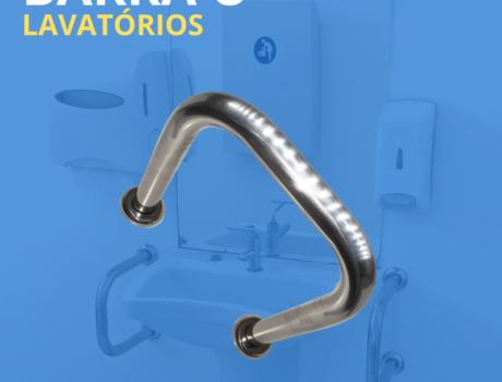 Barra de Apoio U Lateral de Lavatório