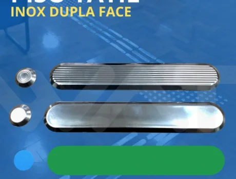 Piso Tátil Inox Dupla Face