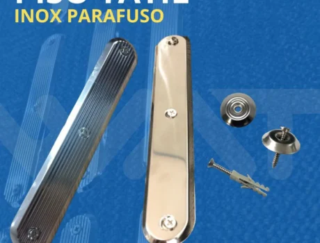 Piso Tátil Inox Parafuso