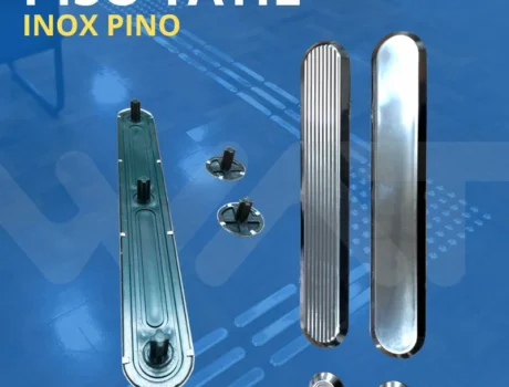 Piso Tátil Inox Pino