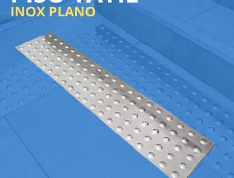 Piso Tátil Inox Plano